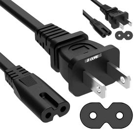 5 Core AC Power Cord 6 Ft ? 2 Prong US Male to Female Extension Adapter ? 16AWG/2C 125V 13A 1/2/5 Pc - PP 1001 (size: PP 1001 2PCS)